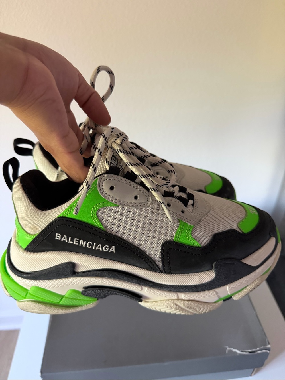 Balenciaga Triple S Sneaker - Green/Black/Cream